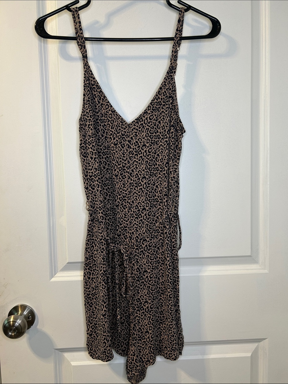 American Eagle Outfitters Leopard Print Romper - Brown & Black